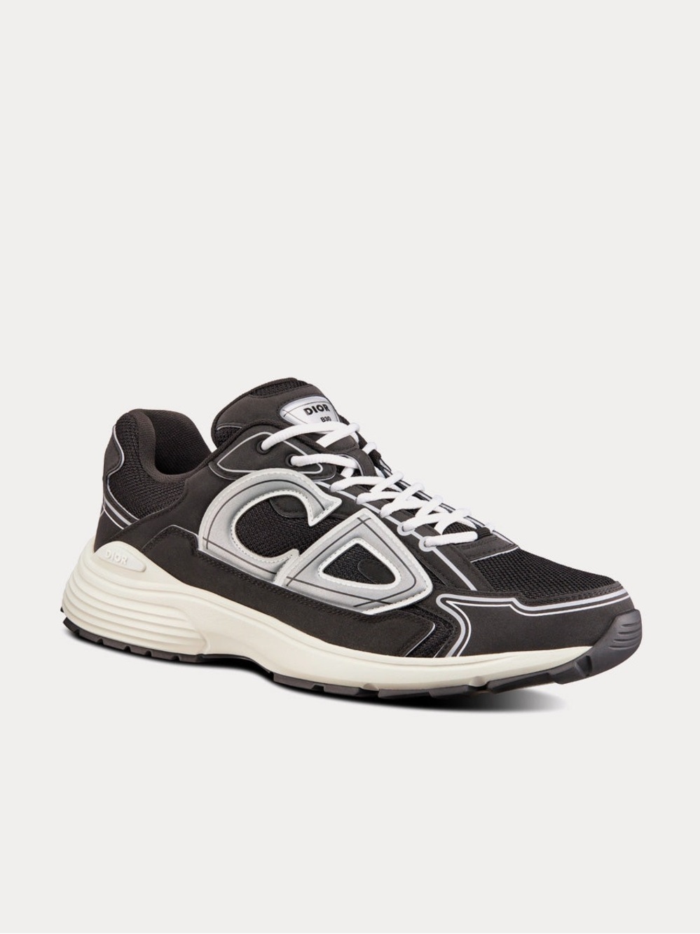 Dior Men's Black & White Runner Sneaker